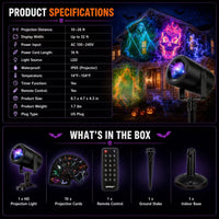 32FT HD Halloween Projector | That Disappoint Your Halloween Party | 10 Unique HD Projection Patterns