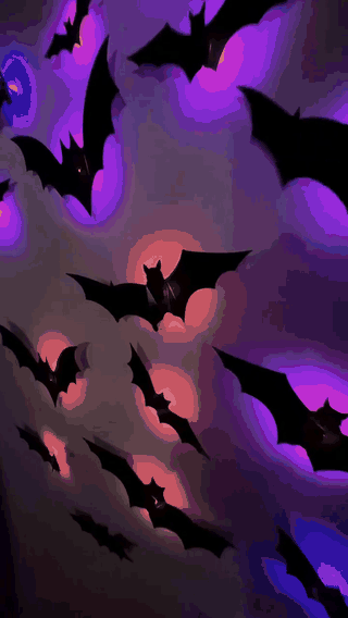 Purple glow lighting up the wall
